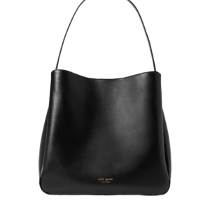 Grace Leather Hobo Bag (Black)