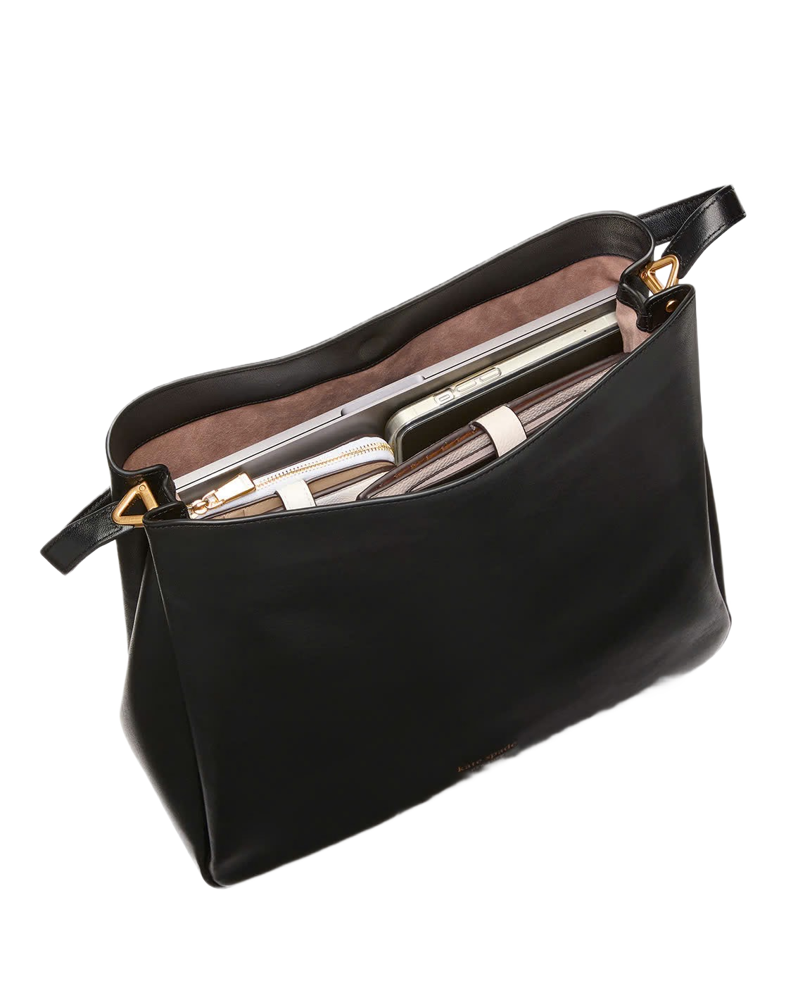 Grace Leather Hobo Bag (Black)