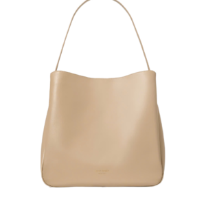Grace Leather Hobo Bag (Beige)