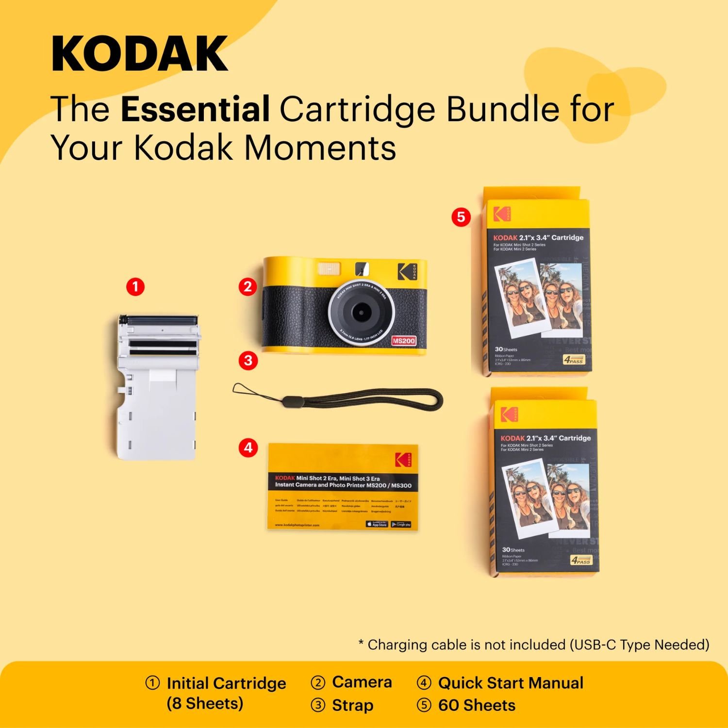 MS200 Mini Shot 2 Era Camera + Printer Bundle