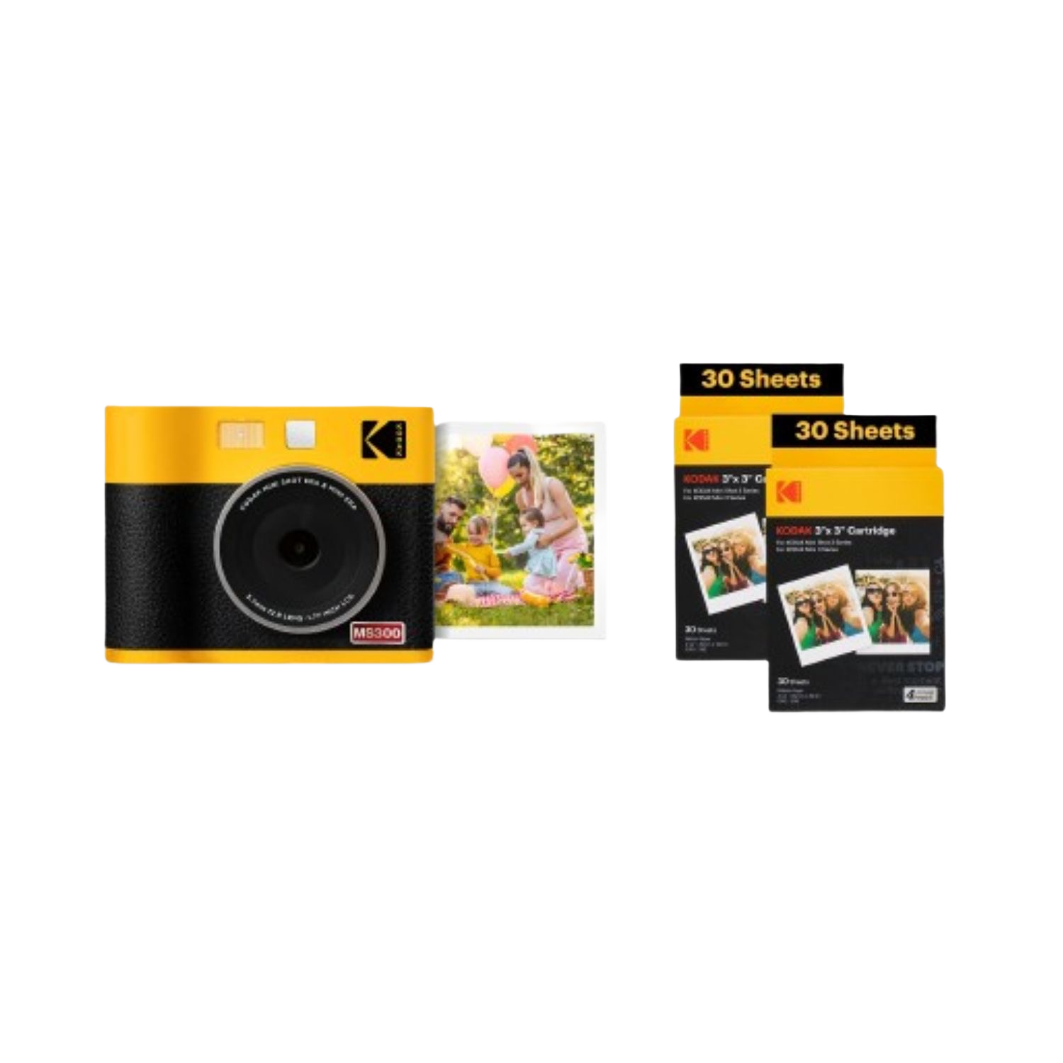 MS300 Mini Shot 3 Era Camera + Printer Bundle